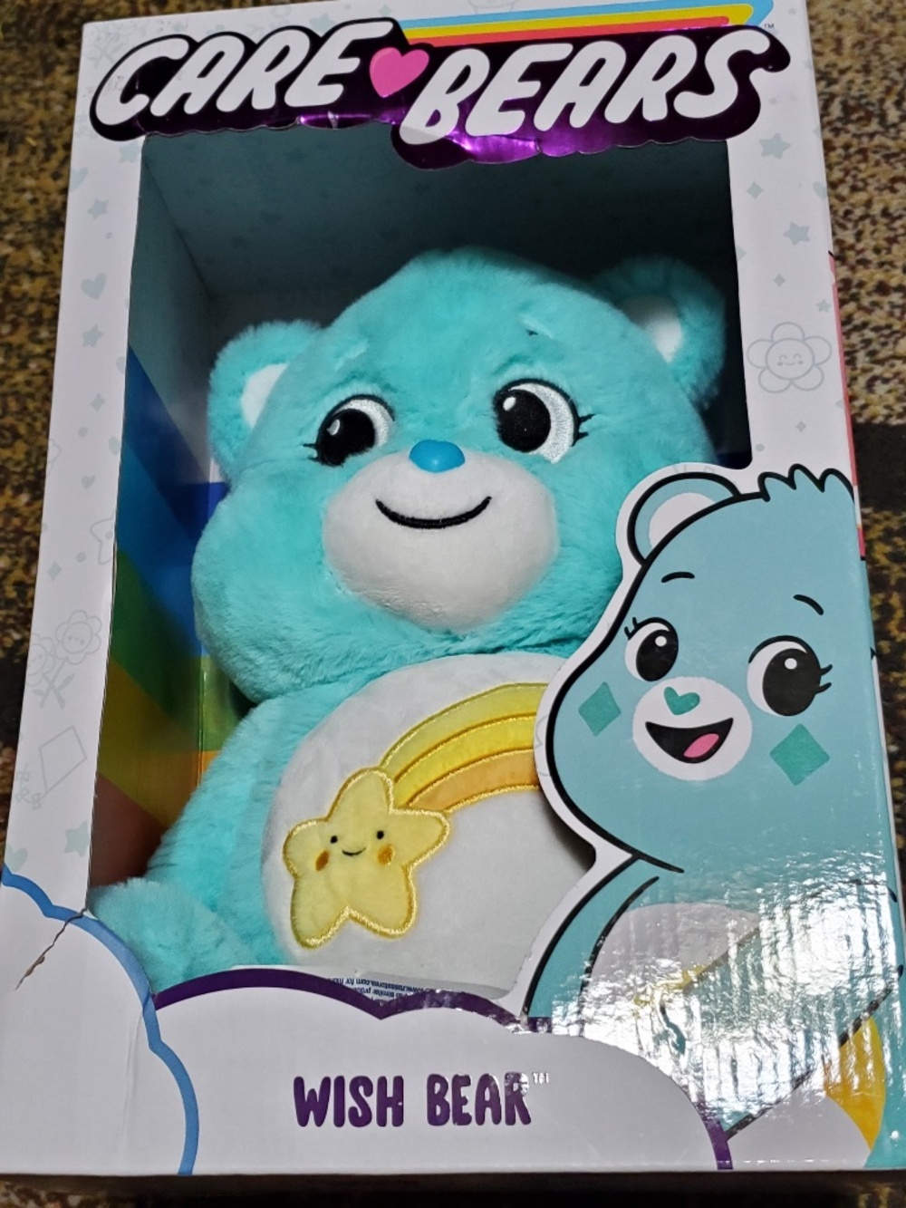 14-inch Care Bears Wish Bear plush toy produced by Basic Fun, New!!!